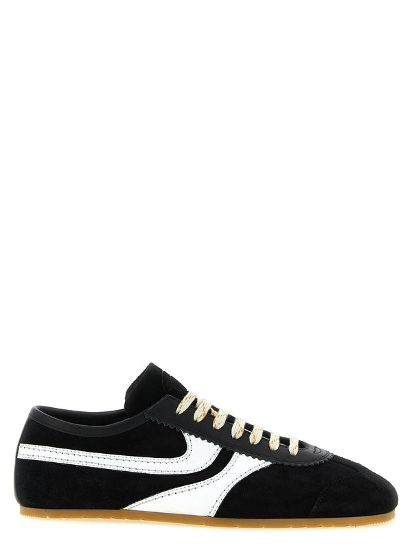 Suede Sneakers White/Black