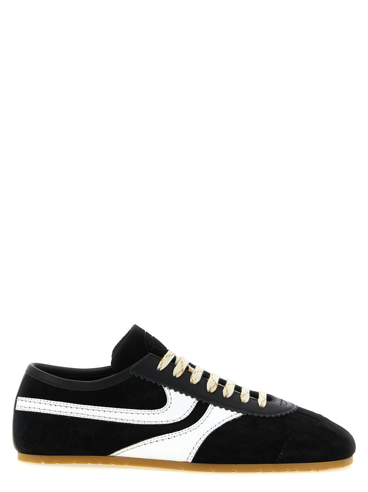 Dries Van Noten  Suede Sneakers - White/Black | 745eb240ee57b647996be937029c52631049fa91