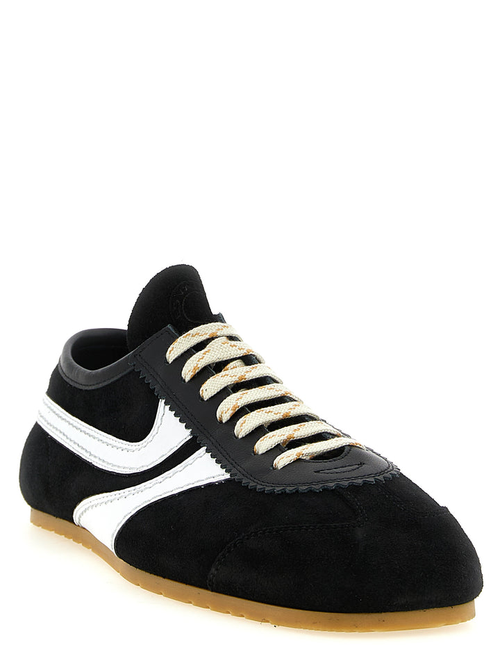 Dries Van Noten  Suede Sneakers - White/Black | 73e9715730b65b85d2c928b19229017f5e91a2fc