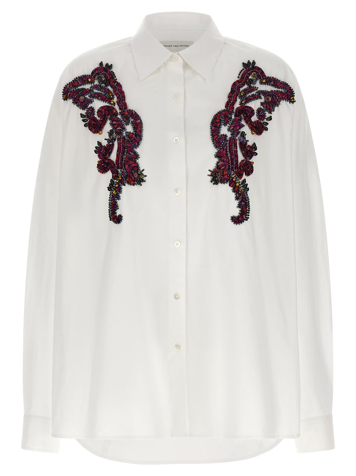 Dries Van Noten  Casia Shirt and Blouse - White | a053ff94e599bec538860bbebb6cfd6e38ff7193