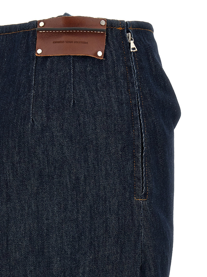 Dries Van Noten  Draped Skirt Skirts - Blue | fe59b7aff141716f8f4fd055d4422d9f696c9459