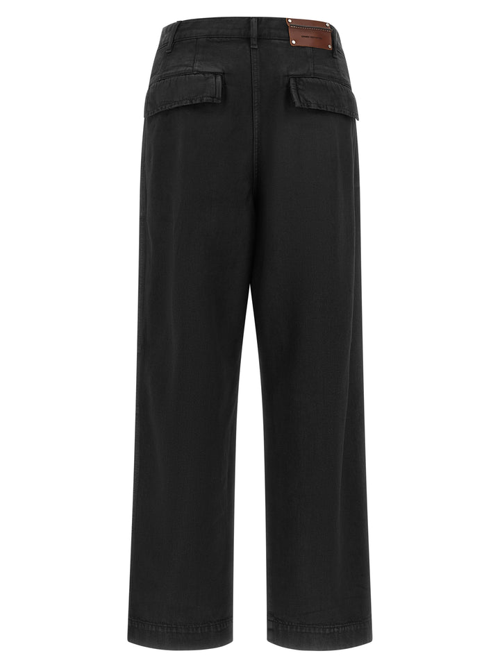 Dries Van Noten  Loose Cotton Trousers Pants - Gray | b191541a16d41c0942ec03c5fea120af25e243b9