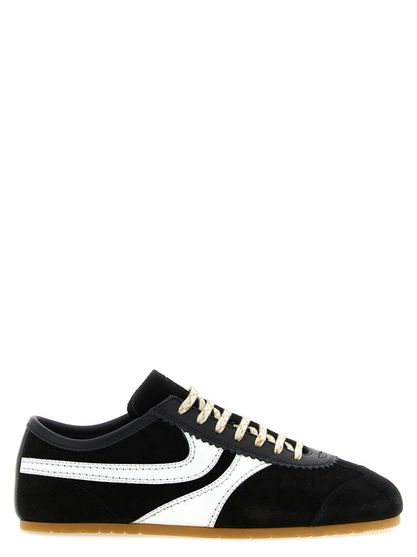 Suede Sneakers White/Black