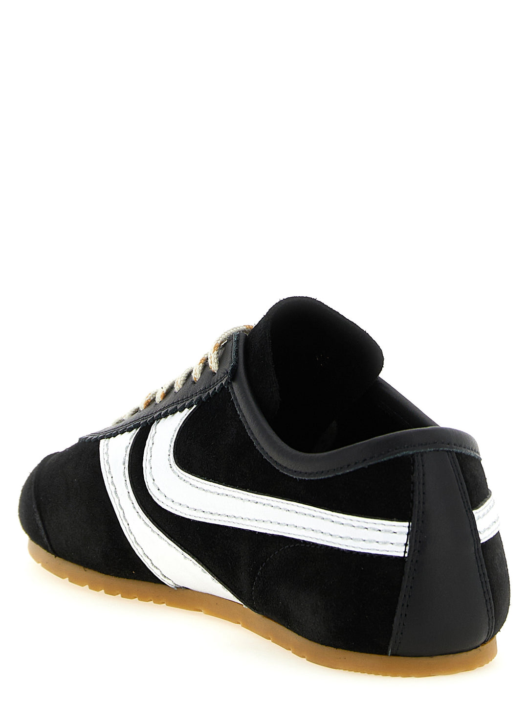 Dries Van Noten  Suede Sneakers - White/Black | e24150f274b584075ac3d1389ec29fe92843eccc