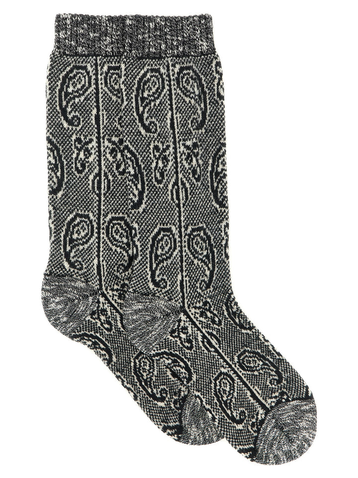 Dries Van Noten  Paisley Jacquard Socks - White | 06e7c076284c79cbb0e48a1ca3a030cc4158adeb