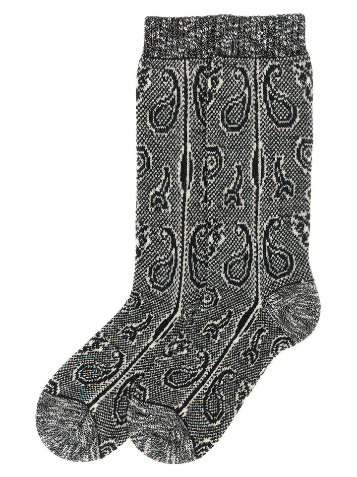 Dries Van Noten  Paisley Jacquard Socks - White | 0b16cc18093f4f181007890520aa24d91dec191d
