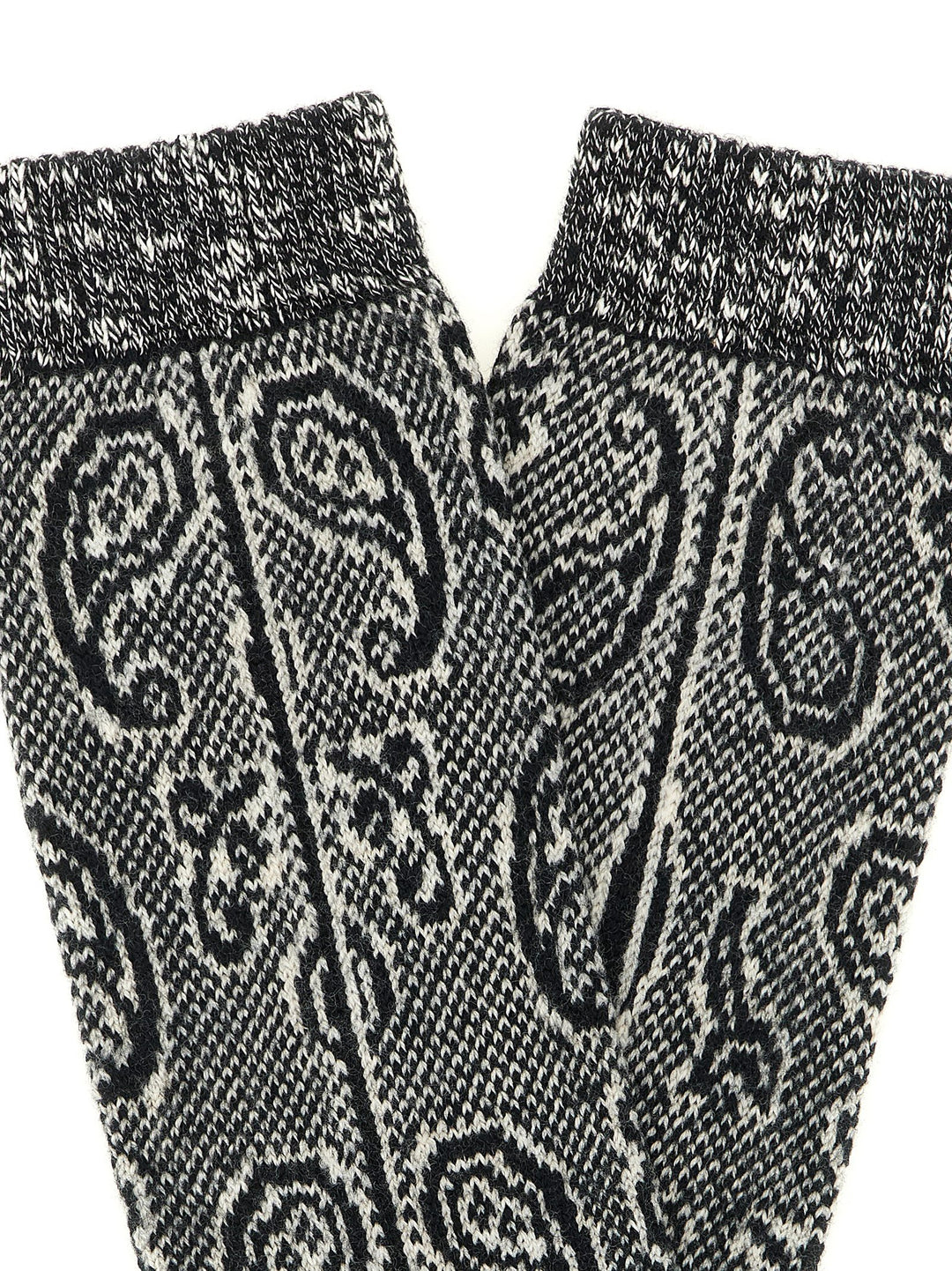 Dries Van Noten  Paisley Jacquard Socks - White | 48d549efa12e65e394b92971dbe8ae35bd698e16