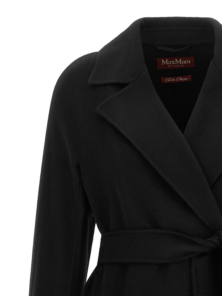 Max Mara Studio Mstcles Coats and Trench Coats - Black | c5948a81048f037f1942db3196ba0b458e4278a9