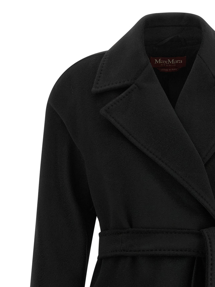 Max Mara Studio Dravenna Coats and Trench Coats - Black | 88ad4334dd9b1f92599a720149b6983a458f6ba6