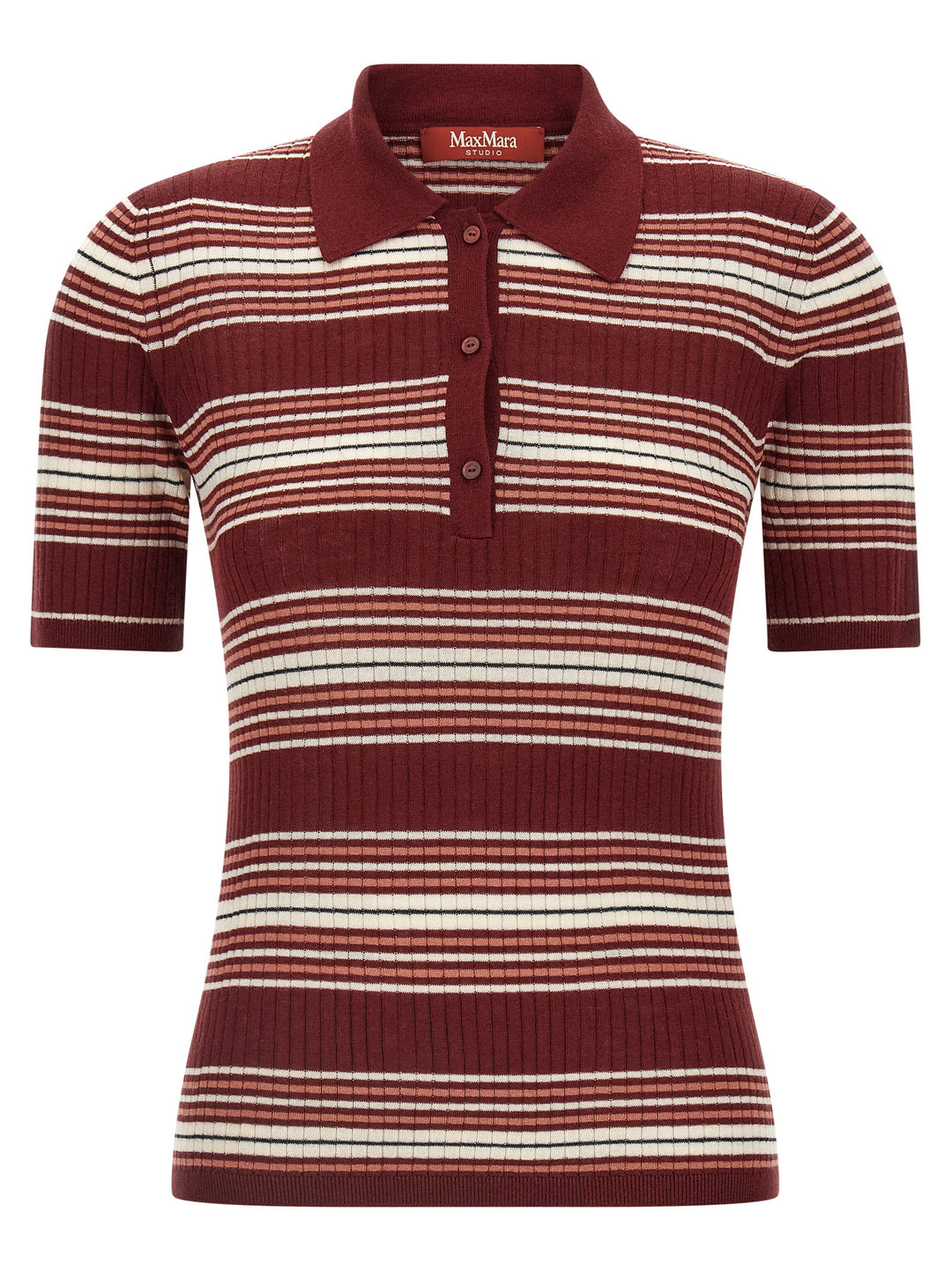 Max Mara Studio Msttallero Polo - Bordeaux | 835dd252046703eca62036c843e04e3bcb330f5d