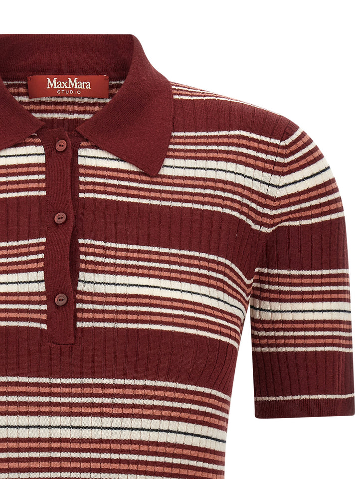 Max Mara Studio Msttallero Polo - Bordeaux | ef41c4d5e5fadde22f66430eb8f1dd956a103747