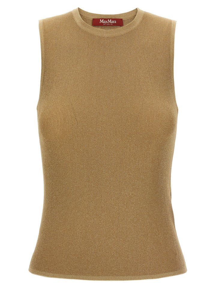 Max Mara Studio Mstsante Tops - Gold | 552095a0fe06a07f861ce379a191b15830081078