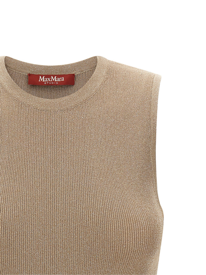 Max Mara Studio Mstsante Tops - Beige | f9ee39d651659beb343475a83b19b4569a32cebd