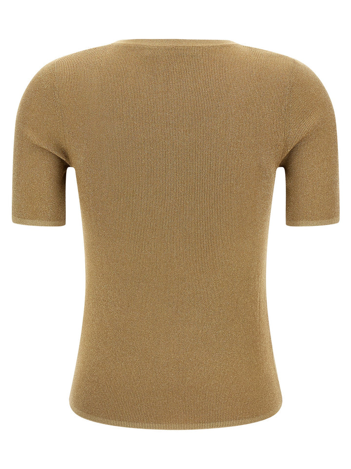 Max Mara Studio Mstsequoia T-shirt - Gold | 559ff222856613a63c78fad86fc33f1f5badaa73