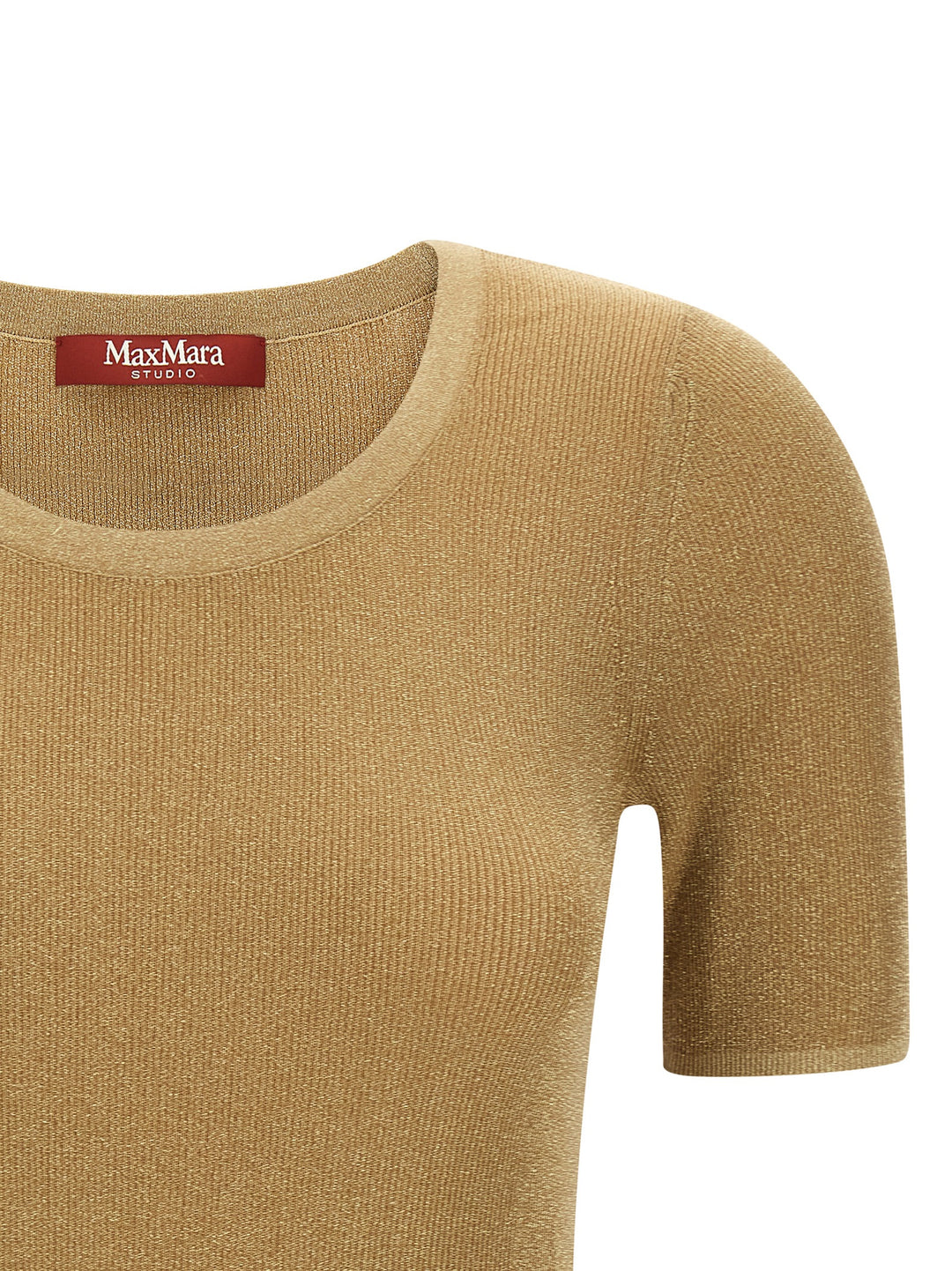 Max Mara Studio Mstsequoia T-shirt - Gold | 4b8d108e20c3b2a30e095cbfc59933a3e9c79cee