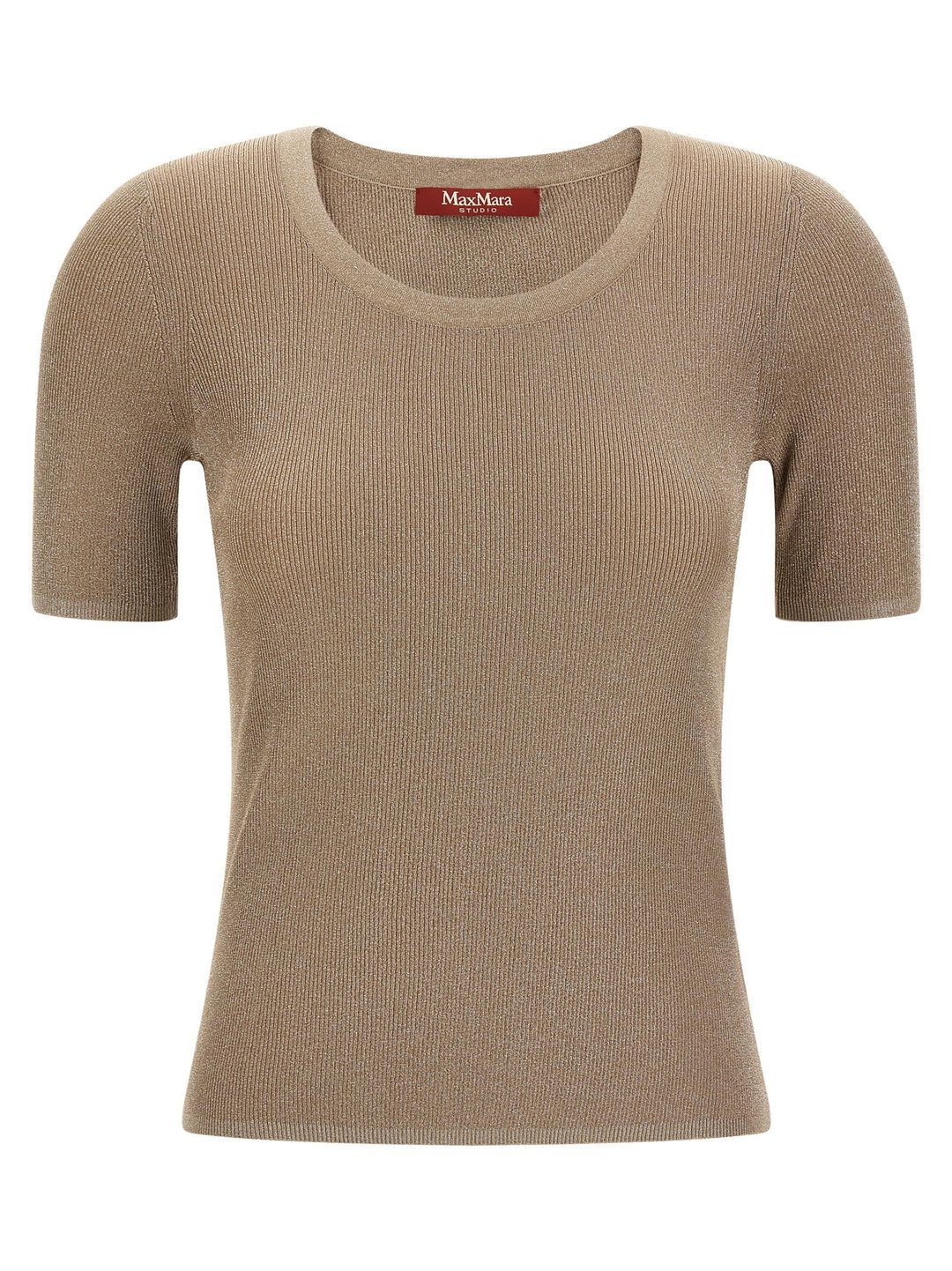 Max Mara Studio Mstsequoia T-shirt - Beige | 5a0c0f08a60775ac090f9fc99b4f6b71cd020aa5