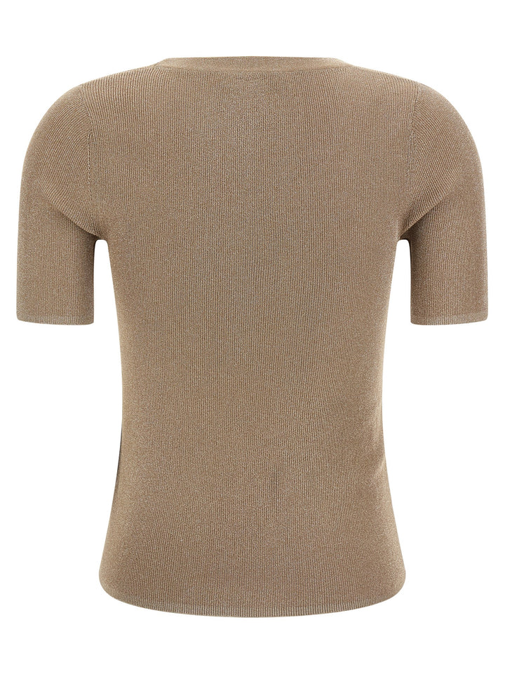 Max Mara Studio Mstsequoia T-shirt - Beige | 3ab8cdcae93e933b5de9bdd1616f8fbcbb685a44
