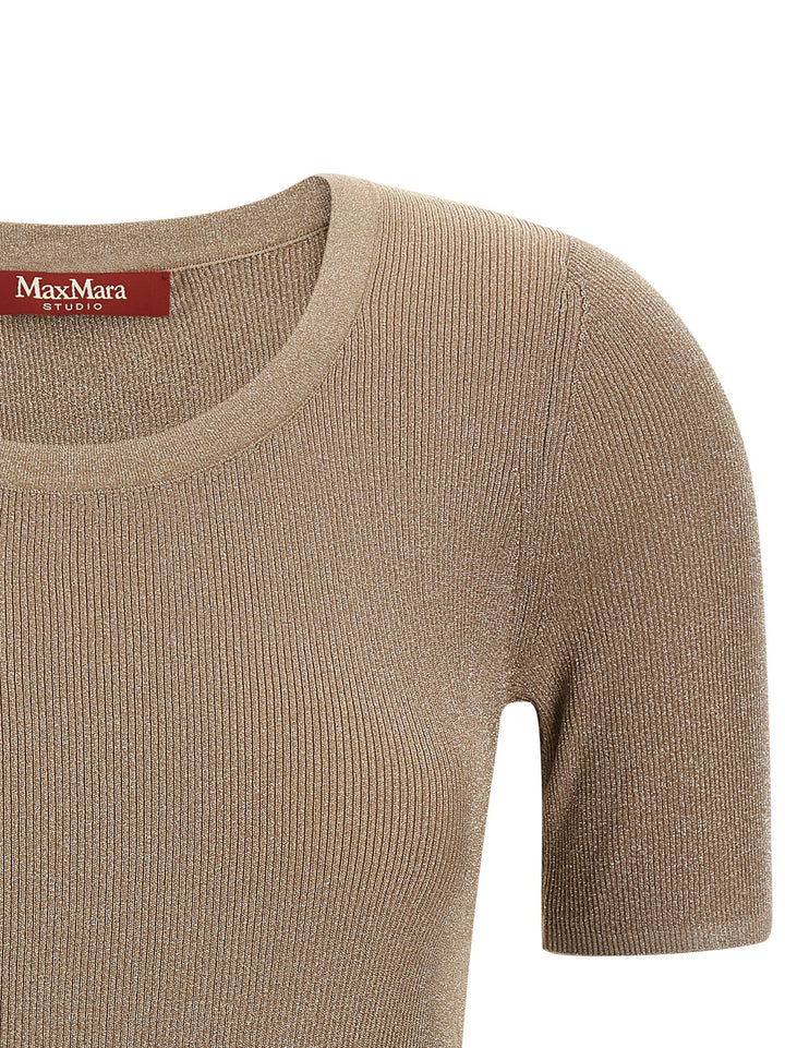 Max Mara Studio Mstsequoia T-shirt - Beige | 2050063e0d607e1e9752043515edb53ccc437a12
