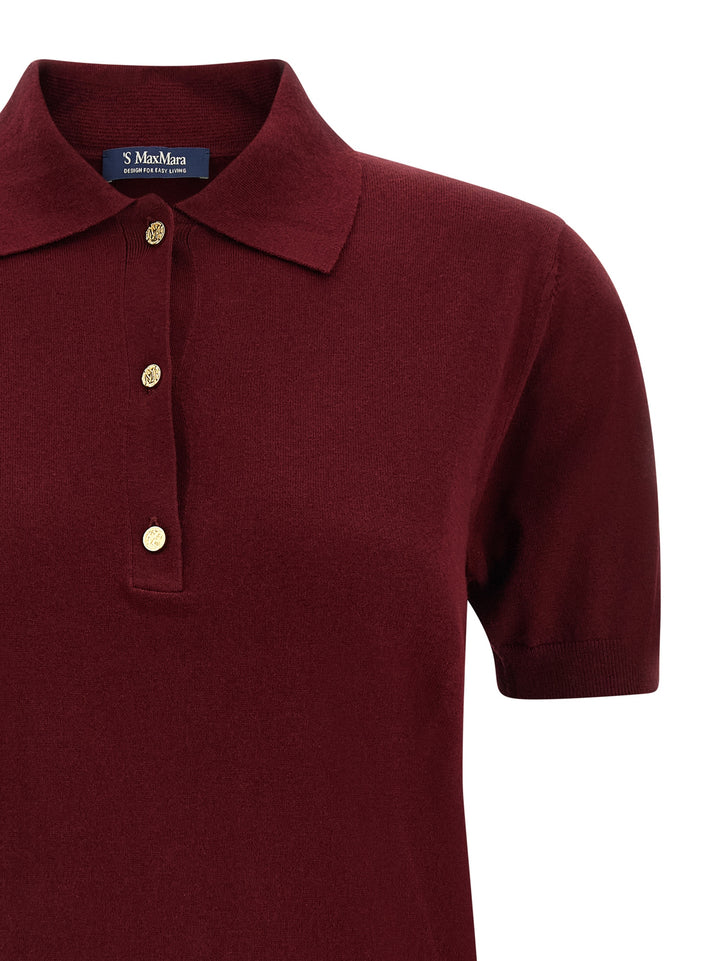 S Max Mara Pomposa Polo - Bordeaux | 33f0f3fc4e7d72ee67dd14e6b94e1131980cf98a