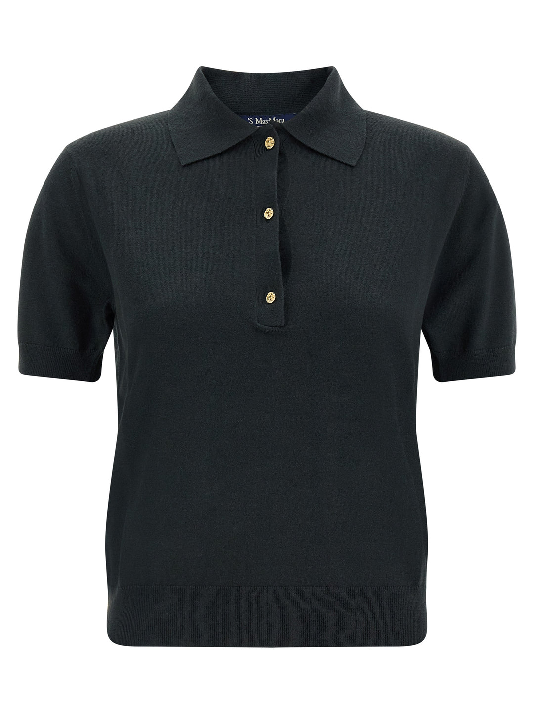 S Max Mara Pomposa Polo - Black | 634ebc4e8628e0a8beca83b84221e917f4344dca
