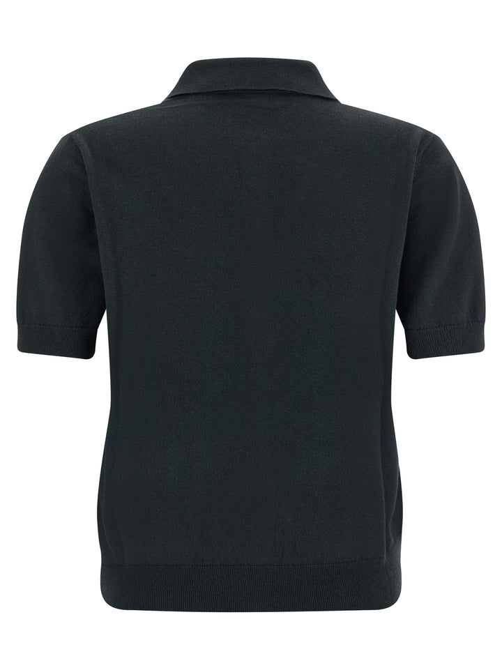 S Max Mara Pomposa Polo - Black | 22005a2b15657c45544da839880e68c094fbd959