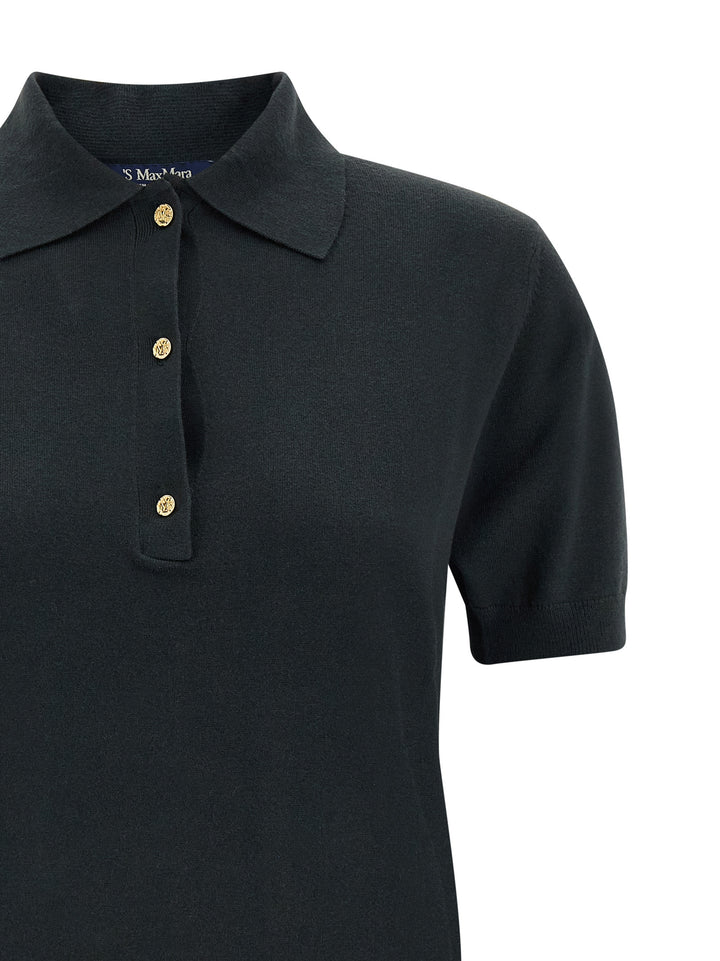 S Max Mara Pomposa Polo - Black | 0eb8cf0eb9af45507697e1cdcf307cc87fd4a58e