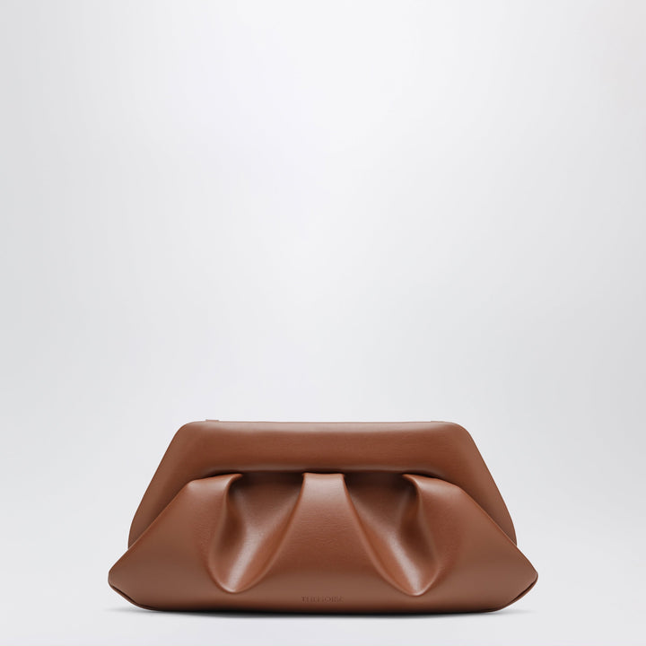 Themoirè Brown Bios Baguette Bag In Faux Leather