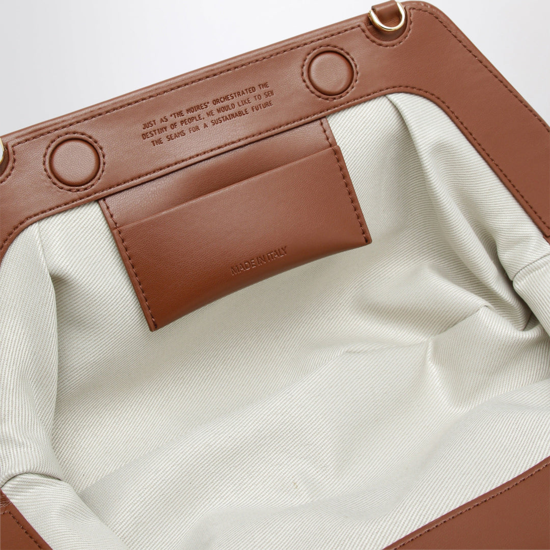 Themoirè Brown Bios Baguette Bag In Faux Leather