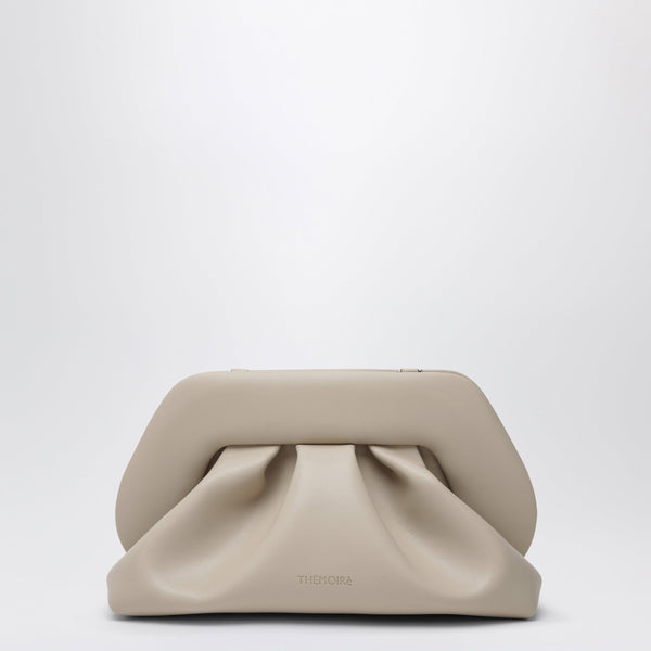 Taupe Beige Bios Pouch In Faux Leather