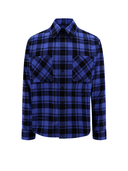 Cotton Shirt With Check Motif