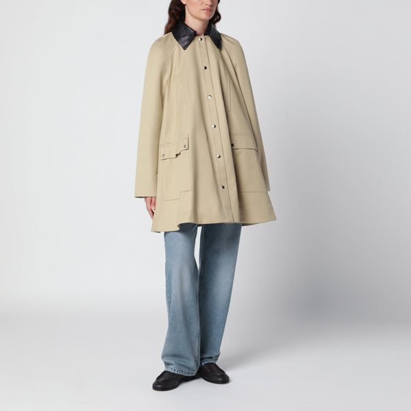 Voluminous Camel Cotton Coat