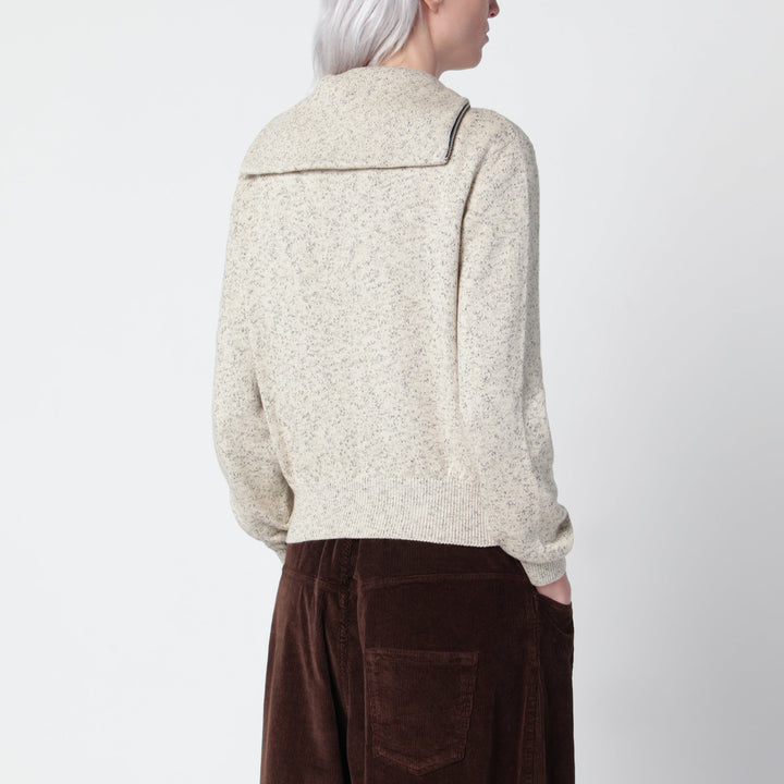Cordera Mélange Cotton Half-Zip Sweater