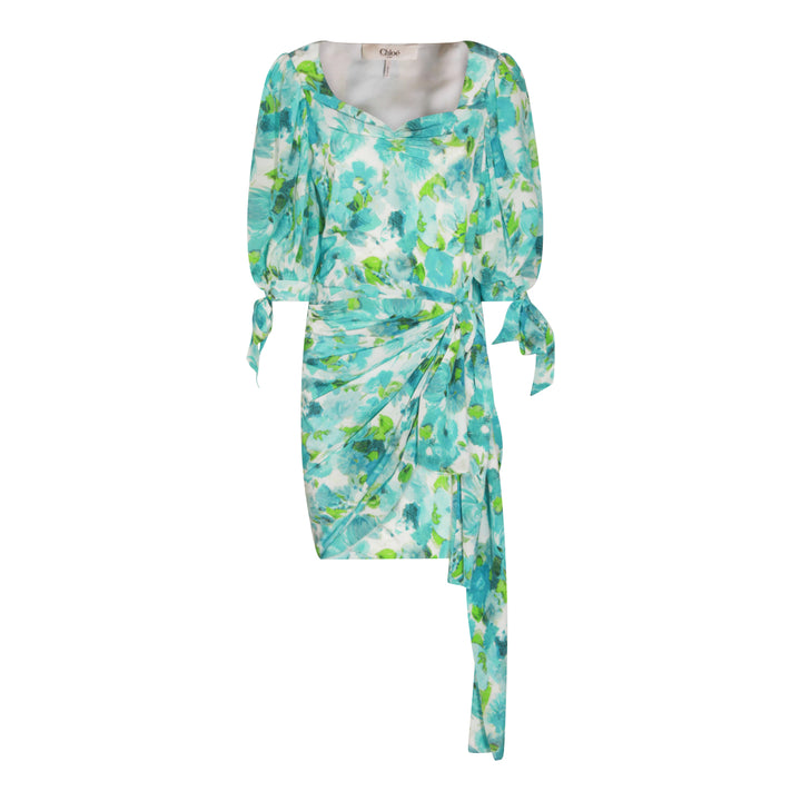 Chloè Dresses - WHITE/BLUE | 1912f231e15bf5bb2001ce7fb95e7241f5156b86