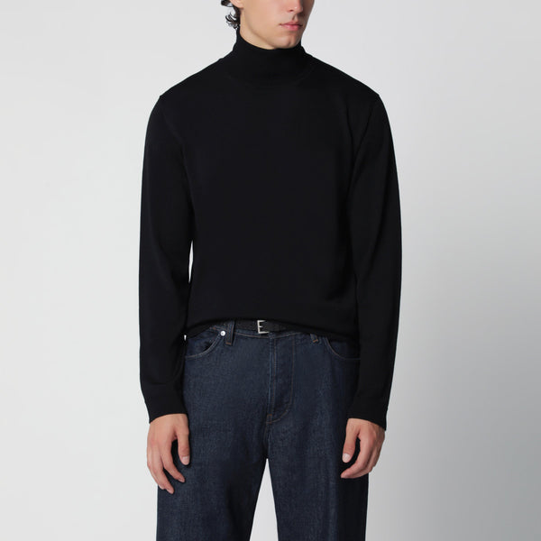 Black Wool Turtleneck Sweater