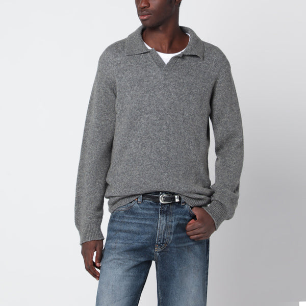 Grey Mélange Wool Sweater