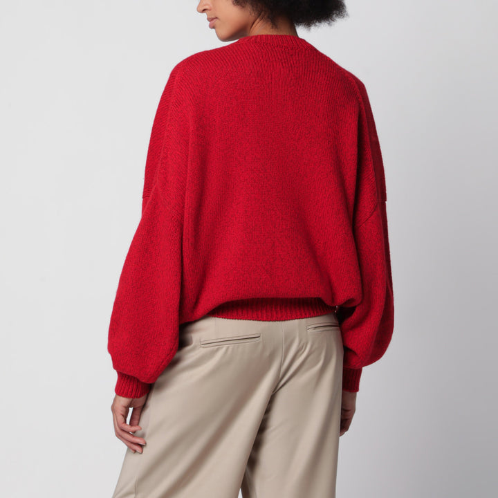 Cordera Oversized Red Merino Wool And Cashmere Sweater