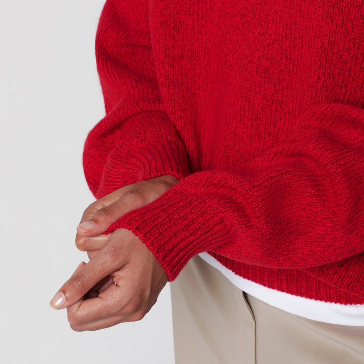 Cordera Oversized Red Merino Wool And Cashmere Sweater