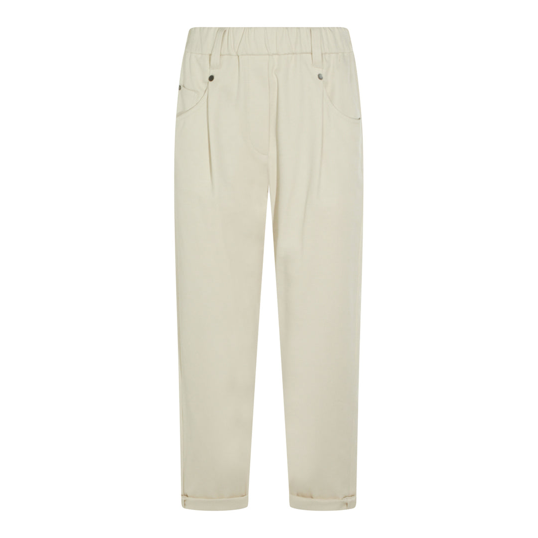 Brunello Cucinelli Trousers - LATTE D'AVENA | 73211aad79af0c31b49d8ff9efddfeaa68b9d6a4