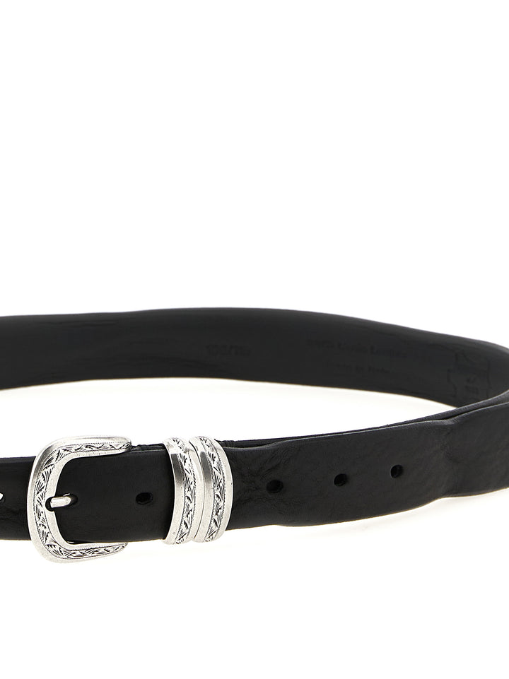 Zerbini Claudio Aged Leather Belt Belts - Black | 3a0246e3004b91cdcf9579337b03162133e1f5cd