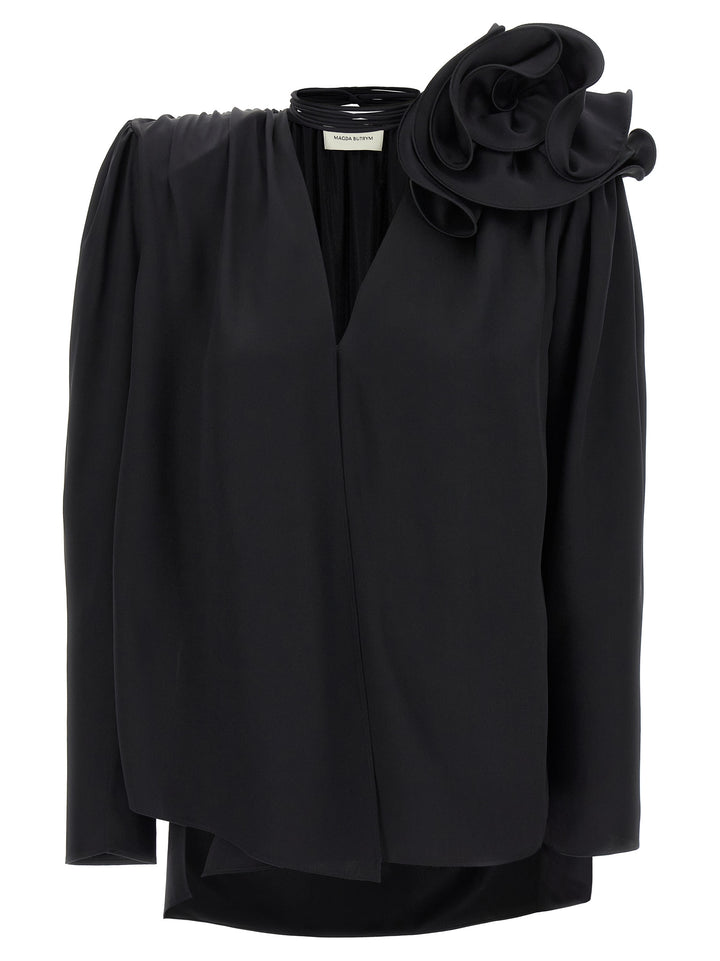 Magda Butrym Pf23 03 Shirt and Blouse - Black | 99067be04c65d390787d6a2ee32b58adfb3f5603