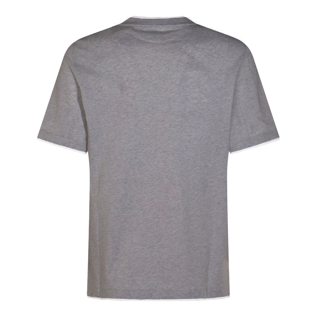 Brunello Cucinelli T-shirts and Polos - GRIGIO MEDIO + OFF WHITE | 85a7831fedbb435fbbf2ec2b627e6002bbdad1b3