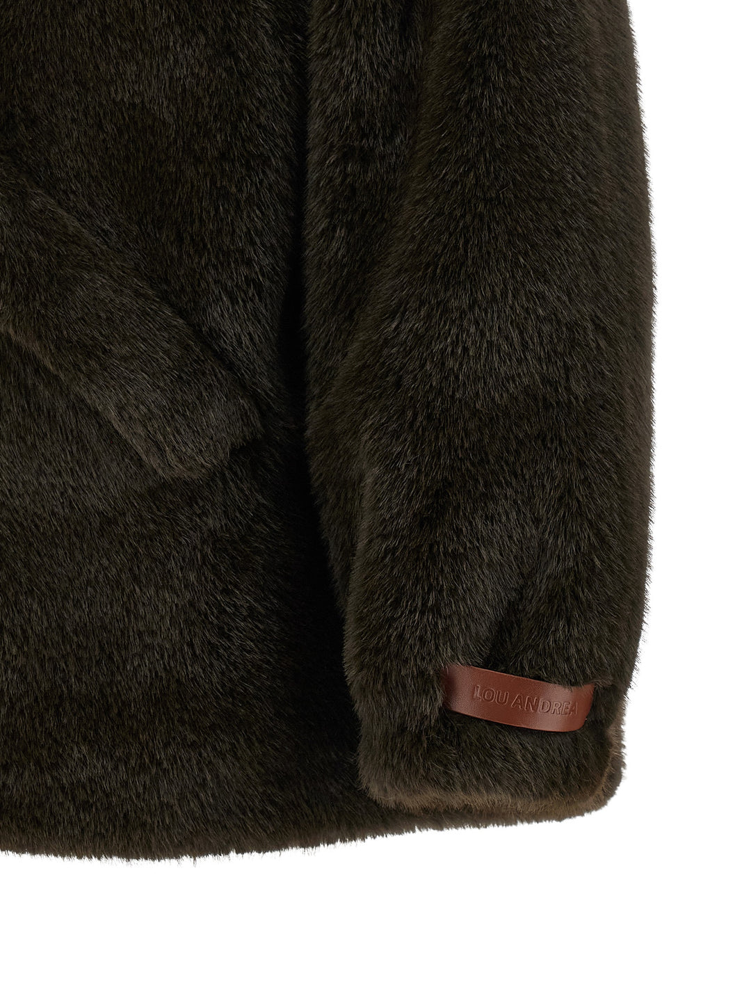 Lou Andrea Eco-Fur Hooded Jacket Puffer Jackets - Green | 99954339dbb017c242b3a7343108d0789540836f