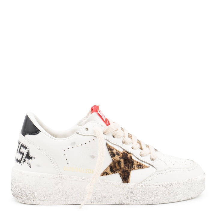 Golden Goose Sneakers - WHITE/BEIGE BROWN/BLACK LEO | b675ce6a48122a0f054c197bb9876fafb465599d