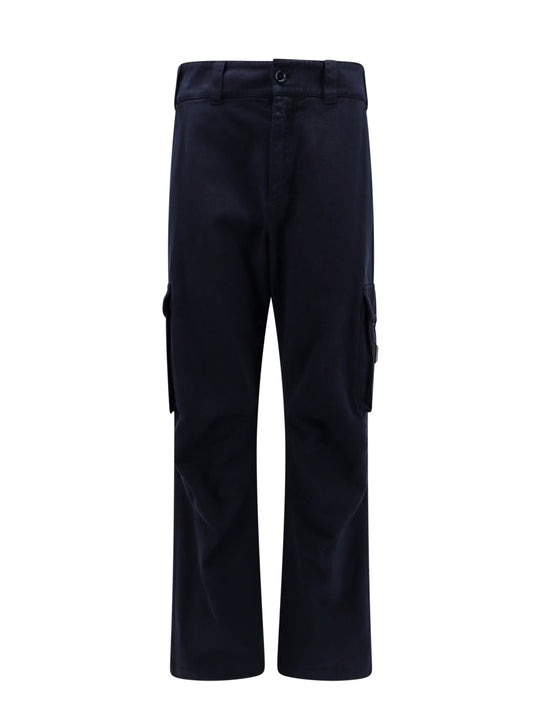 Cotton Cargo Trouser With Metal Logo Patch