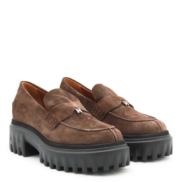 Hogan Flat shoes - MARRONE | 4208a957bc8512dac330857ac92a7ff1f1877040