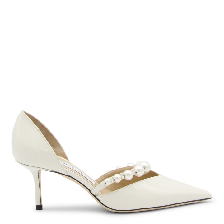 Jimmy Choo With Heel - LATTE/WHITE | 063ca29495469e9e18c6dd988c34570f59d8cbfe