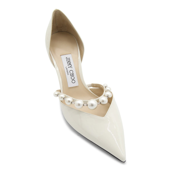 Jimmy Choo With Heel - LATTE/WHITE | 3ba412dc1c2f07fb6bb1bc3ffd801260d184fd68