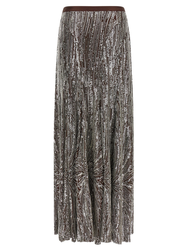 Paco Rabanne Sequin And Pearl Skirt Skirts - Brown | 793b8cedd467cf04b7e2e27141693fe06bb0fd39