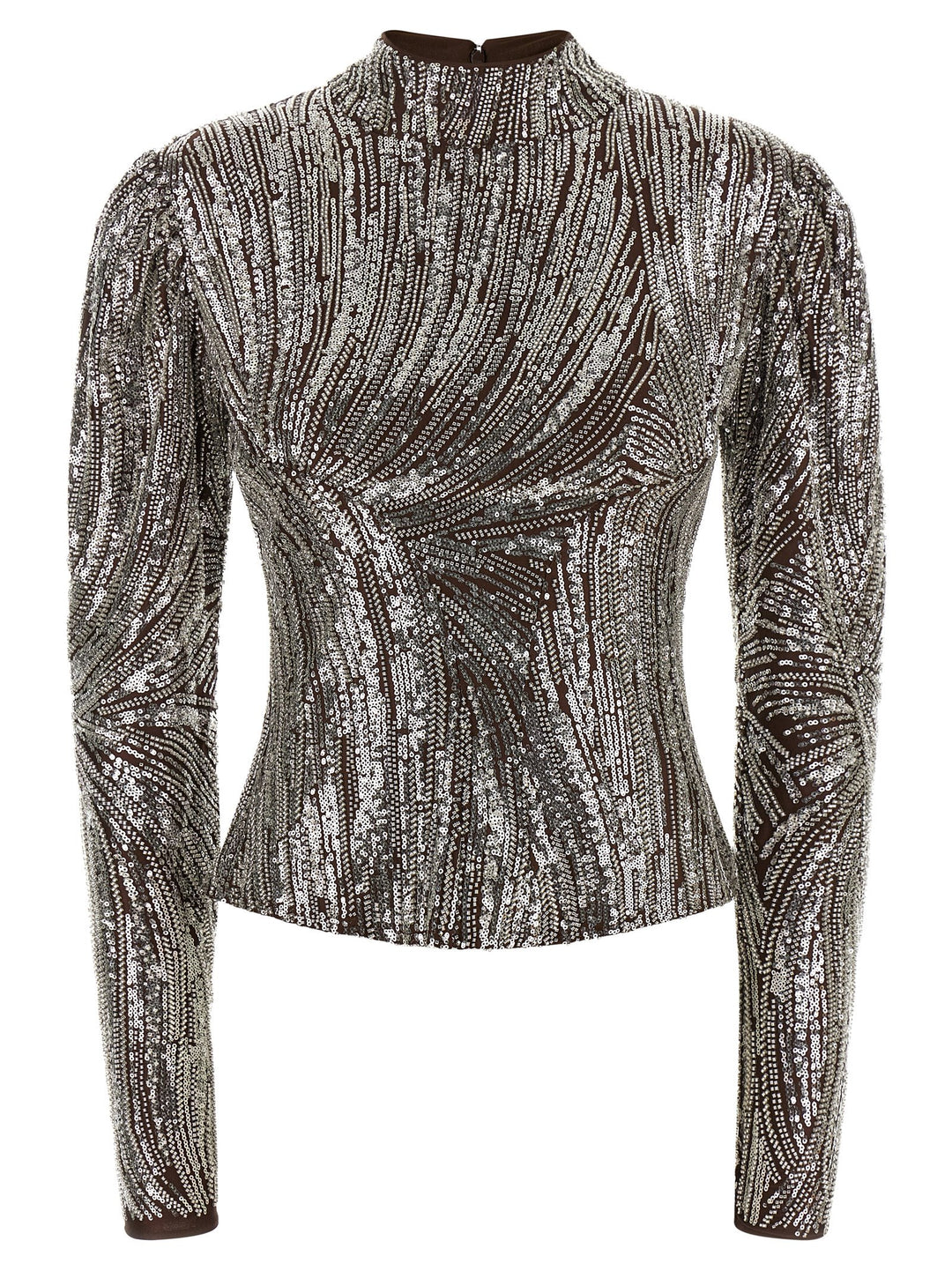 Paco Rabanne Sequin Top Tops - Brown | ef4fec93bf327a126d8e766d73966b44247772b1