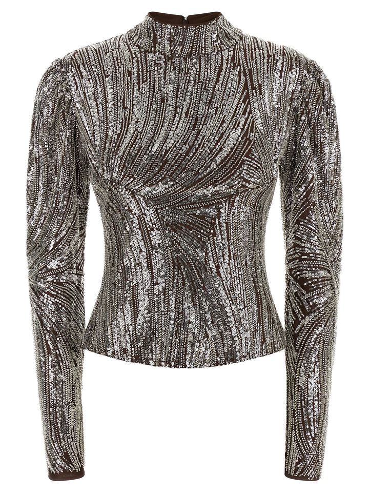 Paco Rabanne Sequin Top Tops - Brown | ef4fec93bf327a126d8e766d73966b44247772b1